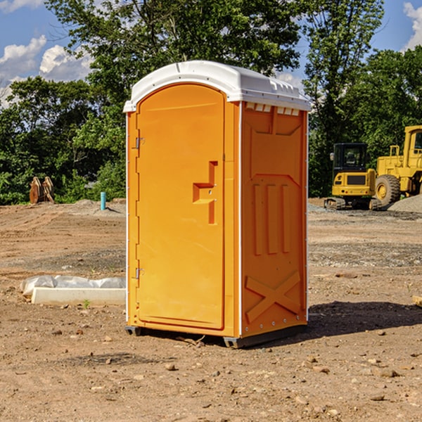 how often are the portable restrooms cleaned and serviced during a rental period in Isabella